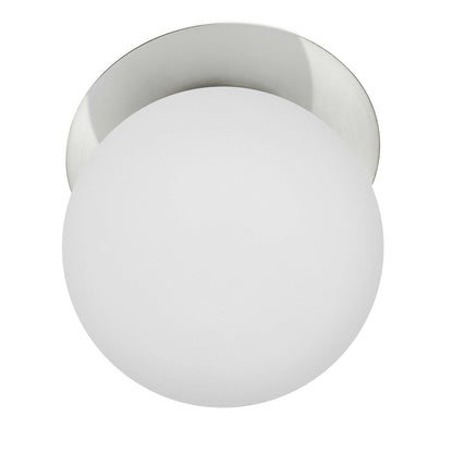 Dainolite 1 Light Polished Chrome Incandescent Wall Sconce with White Glass Globe