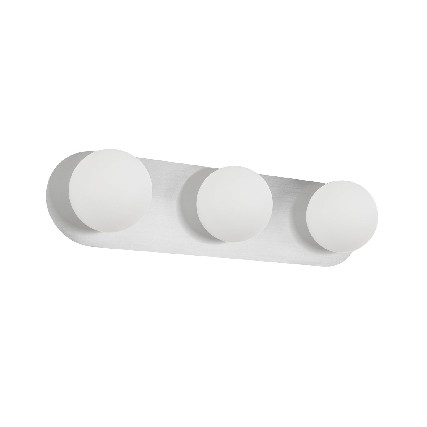 Dainolite 3 Light Vanity in Polished Chrome w/ White Opal Glass