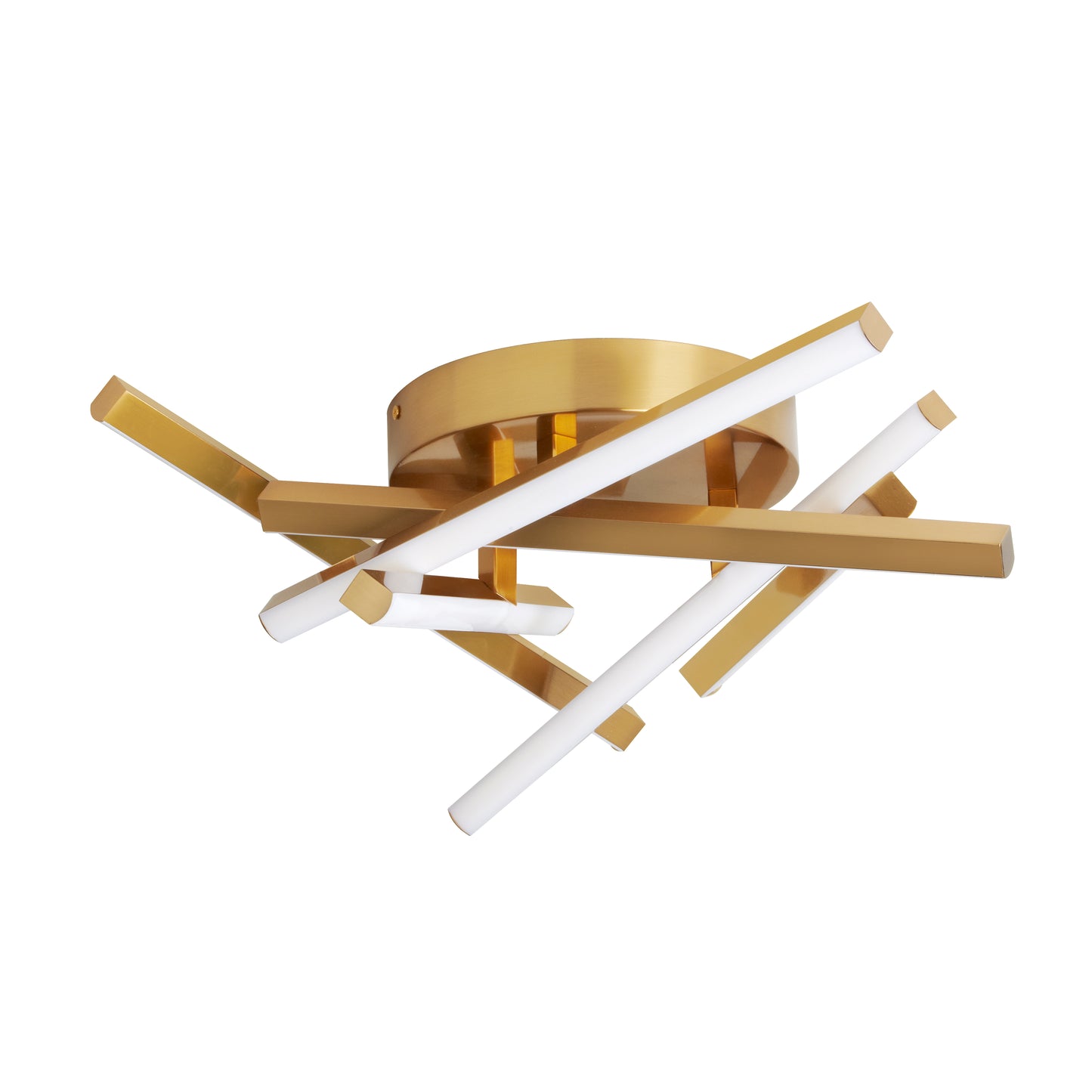 Dainolite 34W Flush Mount Aged Brass with White Silicone Diffuser