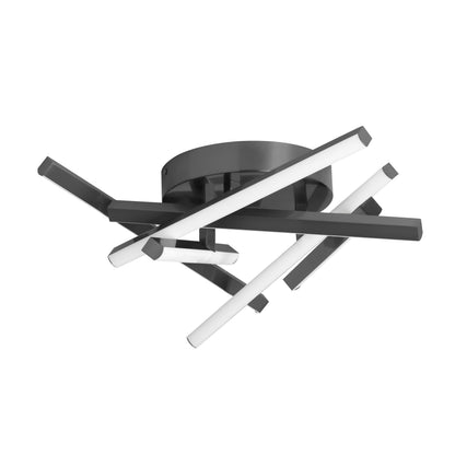 Dainolite 34W Flush Mount Matte Black with White Silicone Diffuser