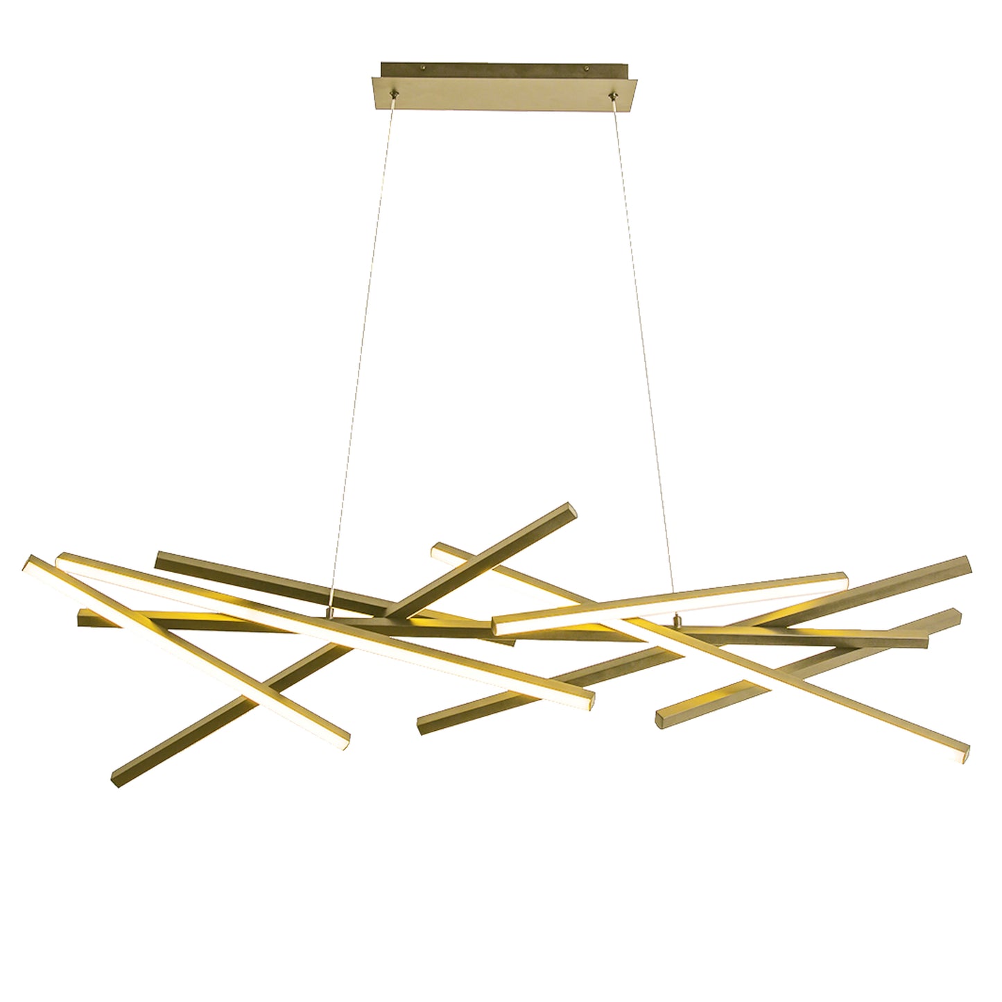 Dainolite 80W LED Carly Chandelier Aged Brass