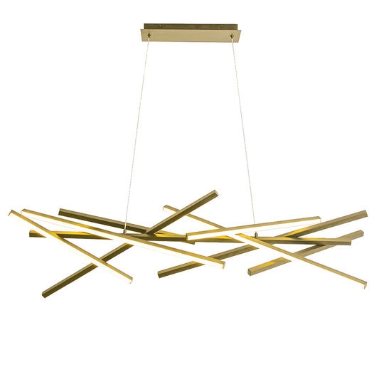 Dainolite 80W LED Carly Chandelier Aged Brass