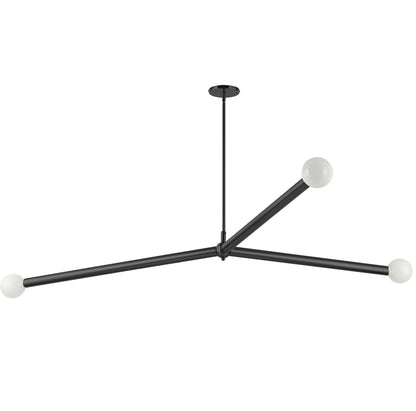Dainolite 3 Light Incandescent Pendant Matte Black