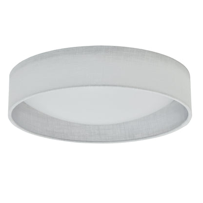 Dainolite LED Flush Mount, Satin Chrome Finish, White Shade