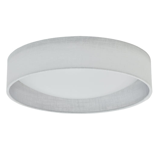 Dainolite LED Flush Mount, Satin Chrome Finish, White Shade