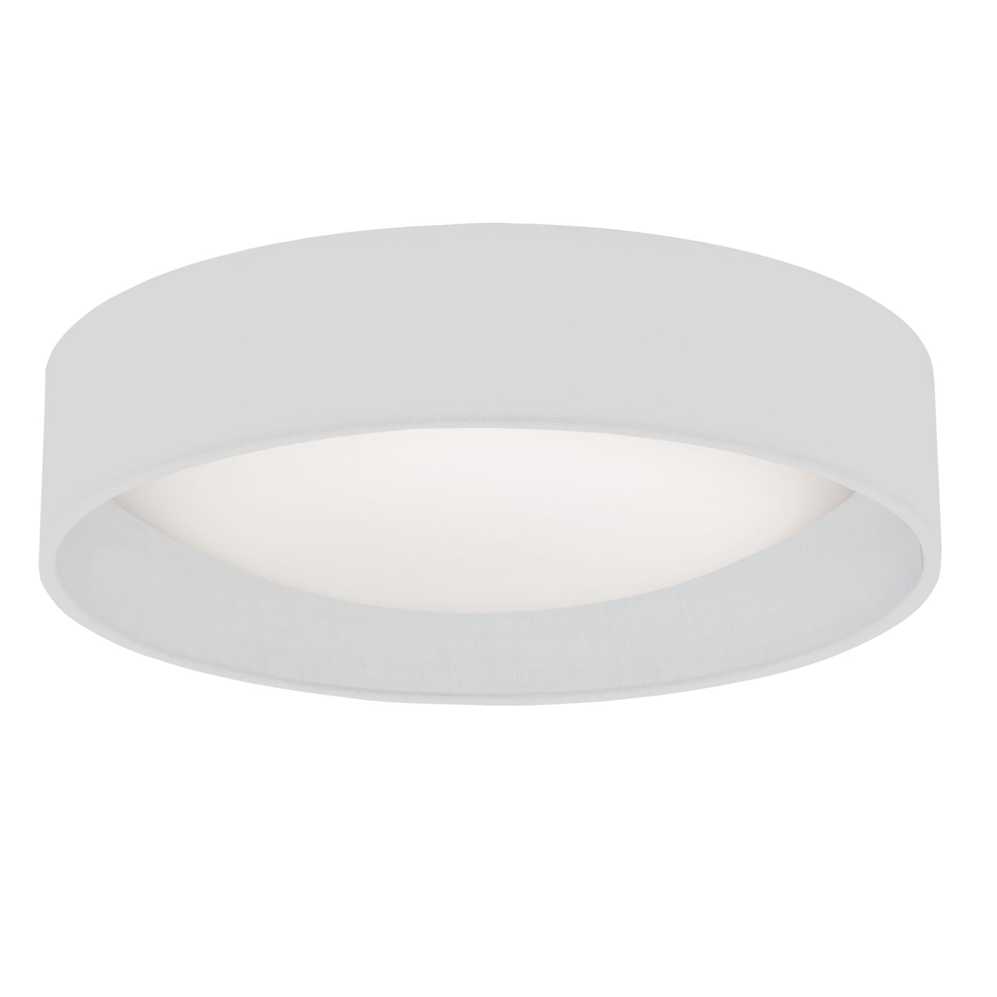Dainolite 15" Light Flush Mount Fixture White Shade