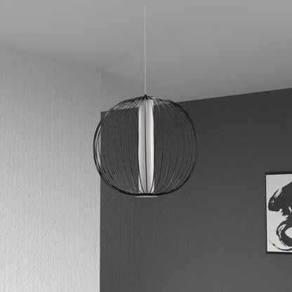Dainolite 20W LED Pendant, Matte Black with White Acrylic Diffuser