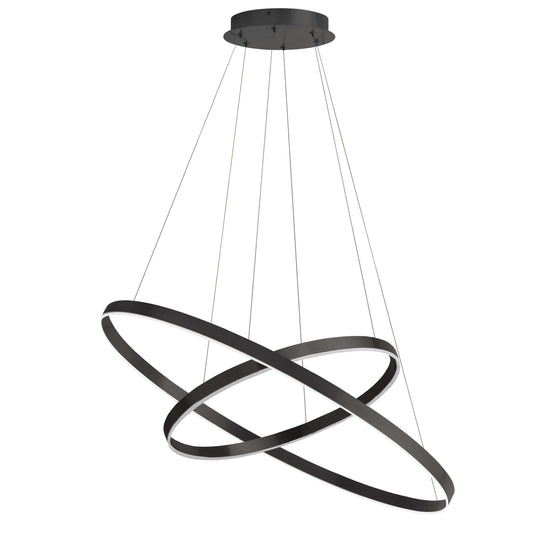 Dainolite 97W Chandelier, Matte Black w/ White Acrylic Diffuser