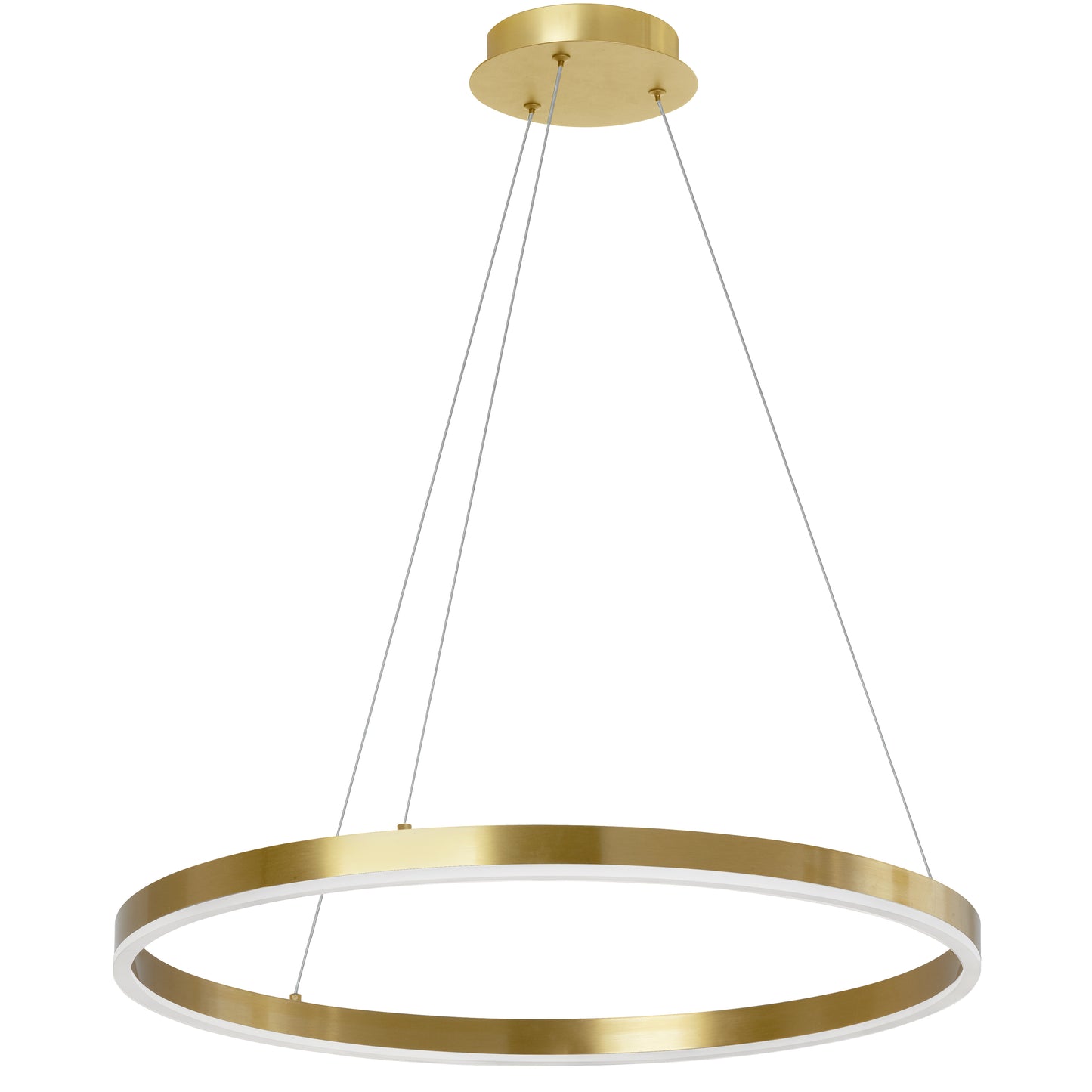 Dainolite 30W Colour Temperature Changing Chandelier, Aged Brass with White Acrylic Diffuser