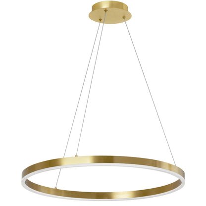 Dainolite 30W Colour Temperature Changing Chandelier, Aged Brass with White Acrylic Diffuser