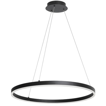 Dainolite 30W Colour Temperature Changing Chandelier, Matte Black with White Acrylic Diffuser