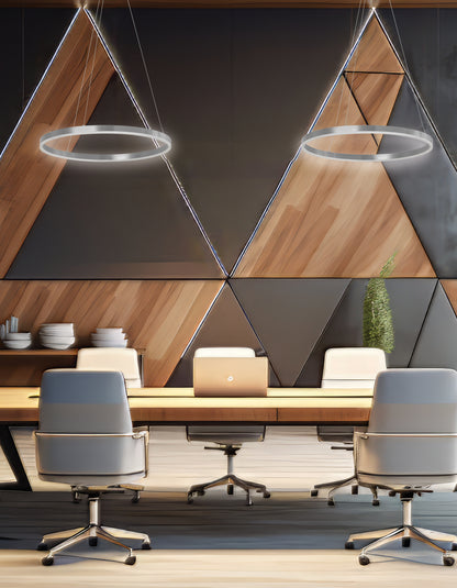 Dainolite 30W Colour Temperature Changing Chandelier, Silver with White Acrylic Diffuser