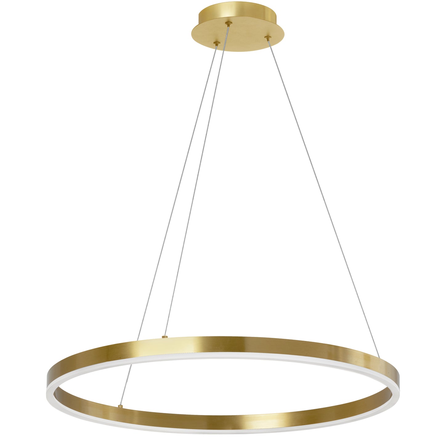 Dainolite CIR-2434C-AGB 34W Chandelier, Aged Brass  with White Acrylic Diffuser