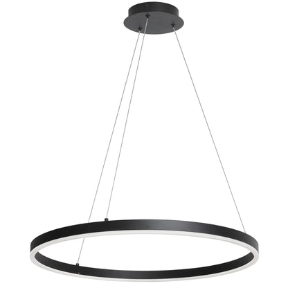 Dainolite 30W Chandelier, Matte Black with White Acrylic Diffuser