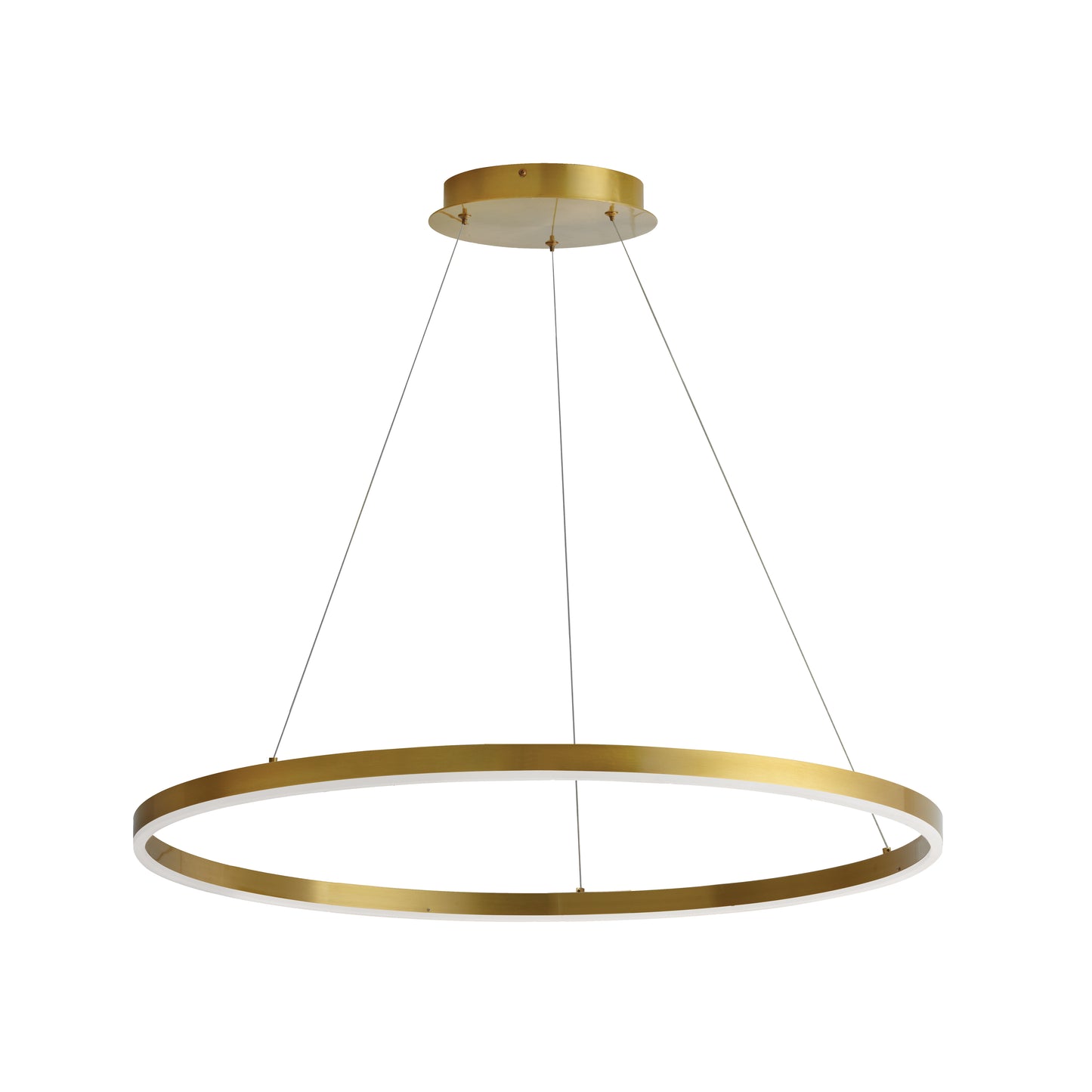 Dainolite 50W Colour Changing Temperature Chandelier, Aged Brass with White Acrylic Diffuser