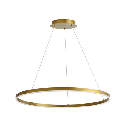 Dainolite 50W Colour Changing Temperature Chandelier, Aged Brass with White Acrylic Diffuser