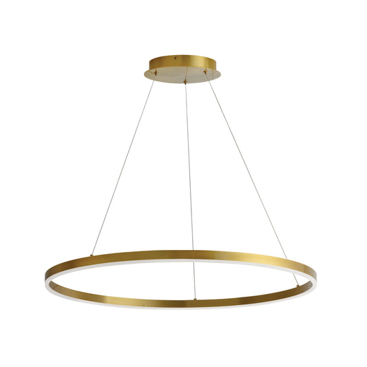 Dainolite 50W Colour Changing Temperature Chandelier, Aged Brass with White Acrylic Diffuser