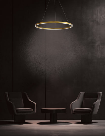 Dainolite 50W Colour Changing Temperature Chandelier, Aged Brass with White Acrylic Diffuser