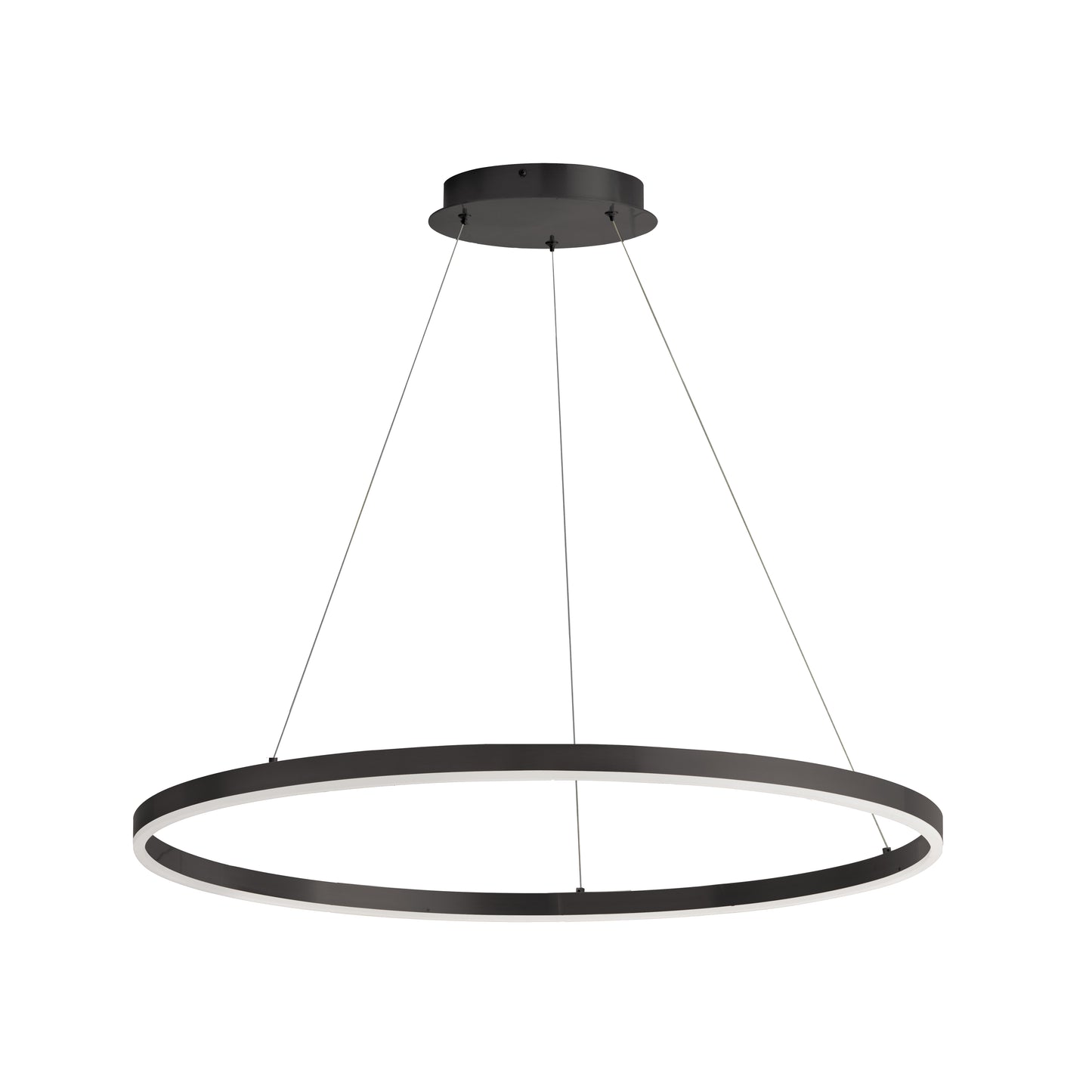 Dainolite 50W Colour Changing Temperature Chandelier, Matte Black with White Acrylic Diffuser