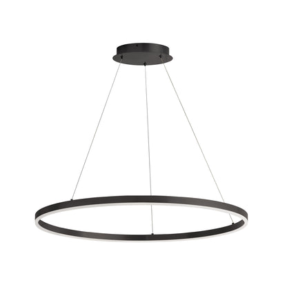 Dainolite 50W Colour Changing Temperature Chandelier, Matte Black with White Acrylic Diffuser
