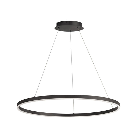Dainolite 50W Colour Changing Temperature Chandelier, Matte Black with White Acrylic Diffuser