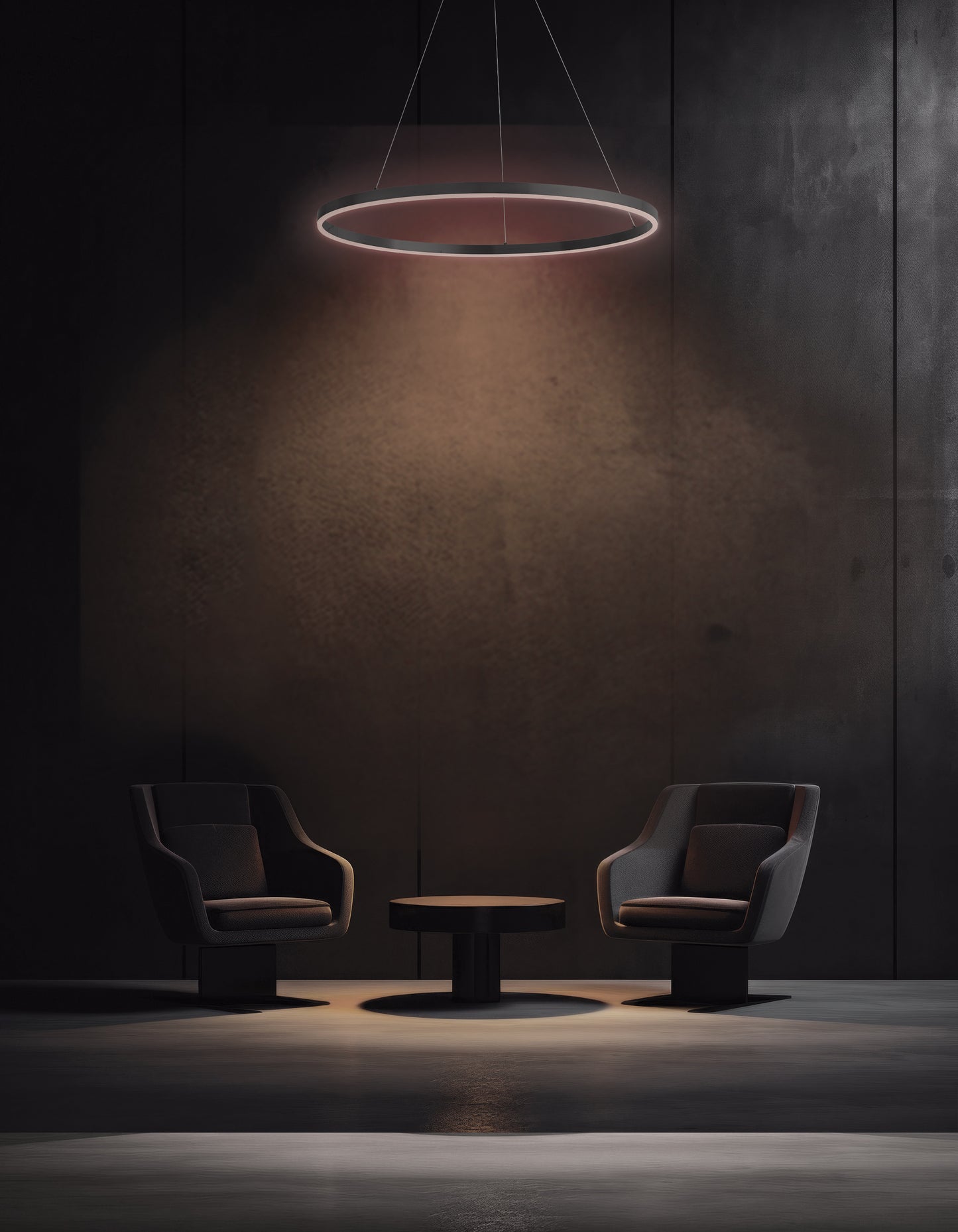 Dainolite 50W Colour Changing Temperature Chandelier, Matte Black with White Acrylic Diffuser