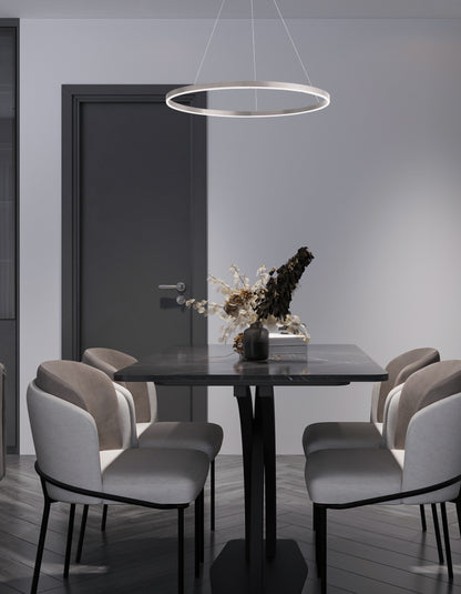 Dainolite 50W Colour Changing Temperature Chandelier, Silver with White Acrylic Diffuser