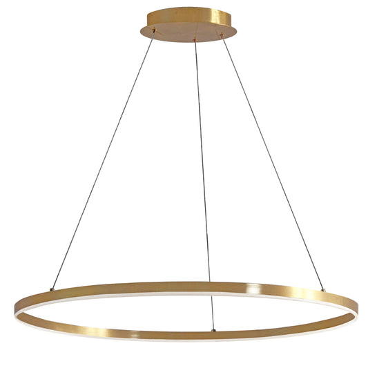 Dainolite 50W Colour Changing Temperature Chandelier, Aged Brass with White Acrylic Diffuser
