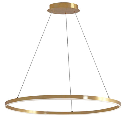 Dainolite 50W Colour Changing Temperature Chandelier, Aged Brass with White Acrylic Diffuser