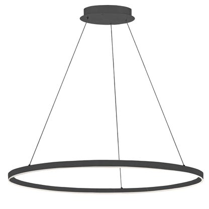 Dainolite 63W Chandelier, Matte Black with White Acrylic Diffuser