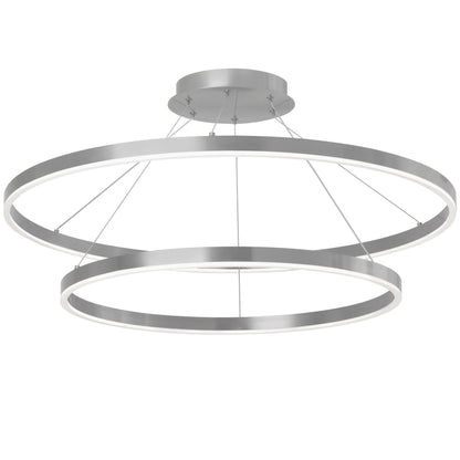 Dainolite 103W Colour Changing Temperature Chandelier, Silver with White Acrylic Diffuser