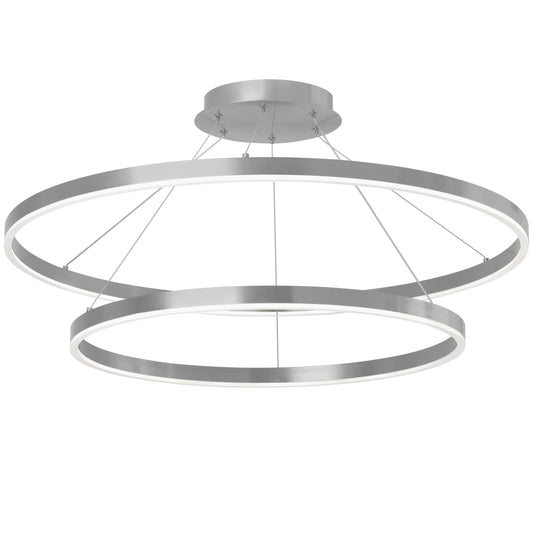 Dainolite 103W Colour Changing Temperature Chandelier, Silver with White Acrylic Diffuser103W Colour Changing Temperature Chandelier, Silver with White Acrylic Diffuser