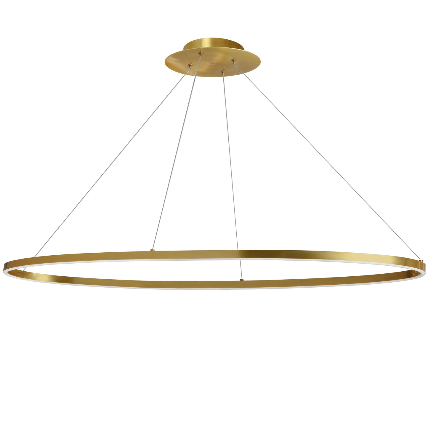 Dainolite 63W Horizontal Chandelier, Aged Brass with White Acrylic Diffuser