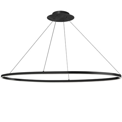 Dainolite 63W Horizontal Chandelier, Matte Black with White Acrylic Diffuser