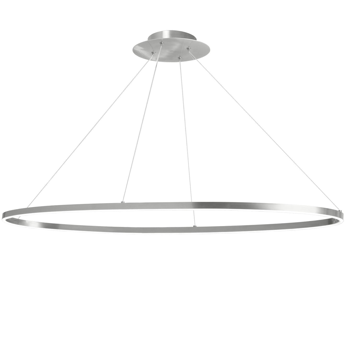 Dainolite 63W Horizontal Chandelier, Silver with White Acrylic Diffuser