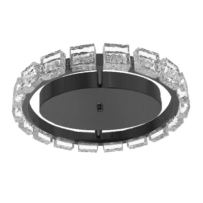 Dainolite 16W Flush Mount Matte Black with Clear Acrylic