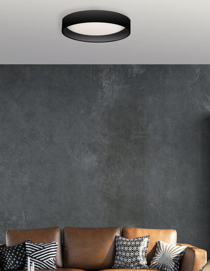 Dainolite 14W Flush Mount Matte Black Metal Shade