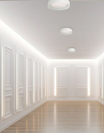 Dainolite 14W Flush Mount Matte White Metal Shade