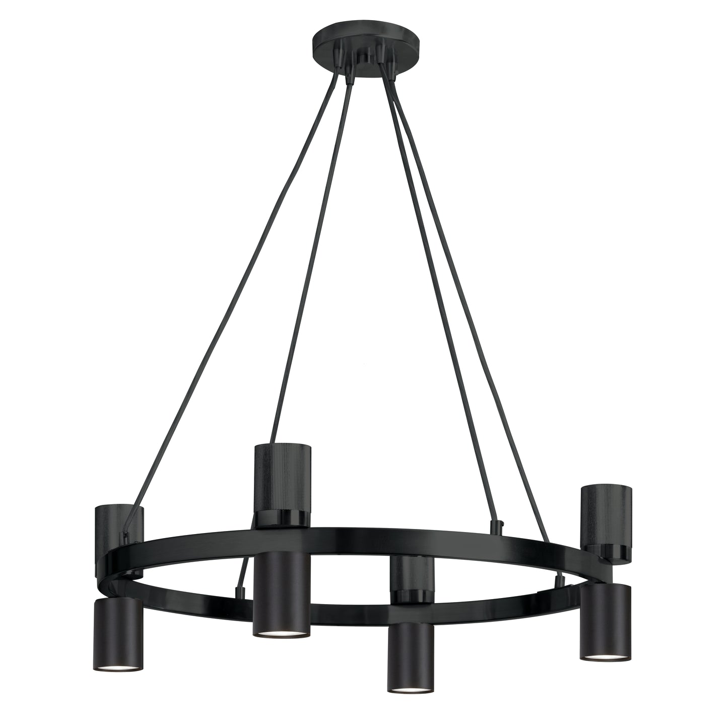 Dainolite 8 Light Chandelier in Matte Black