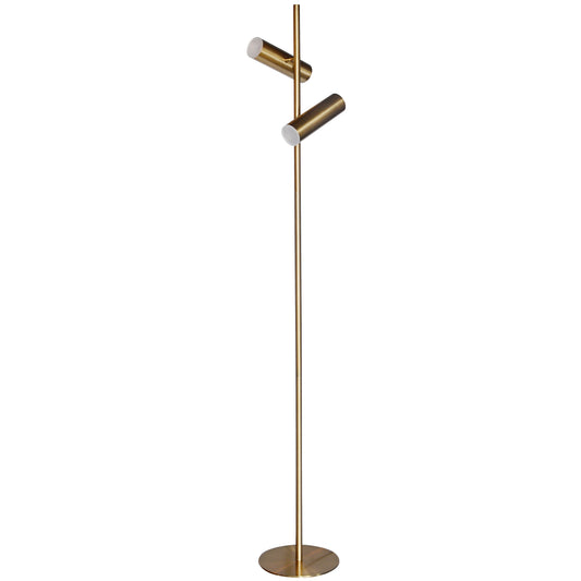 Dainolite CST-6112LEDF-AGB 12W Floor Lamp, Aged Brass with Frosted Acrylic Diffuser