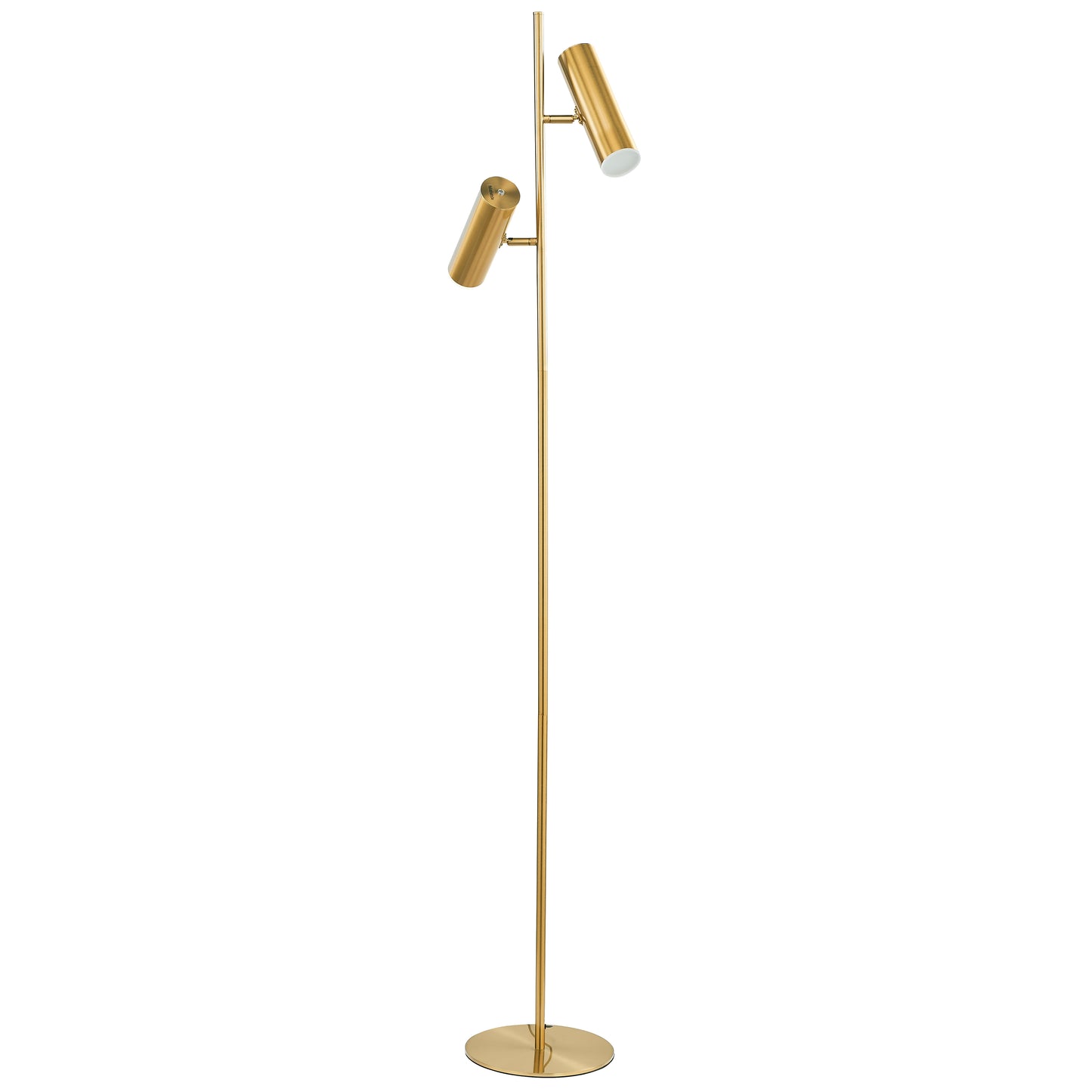 Dainolite 12W Floor Lamp, Aged Brass with Frosted Acrylic Diffuser