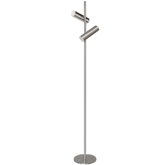 Dainolite CST-6112LEDF-SC 12W Floor Lamp, Satin Chrome with Frosted Acrylic Diffuser