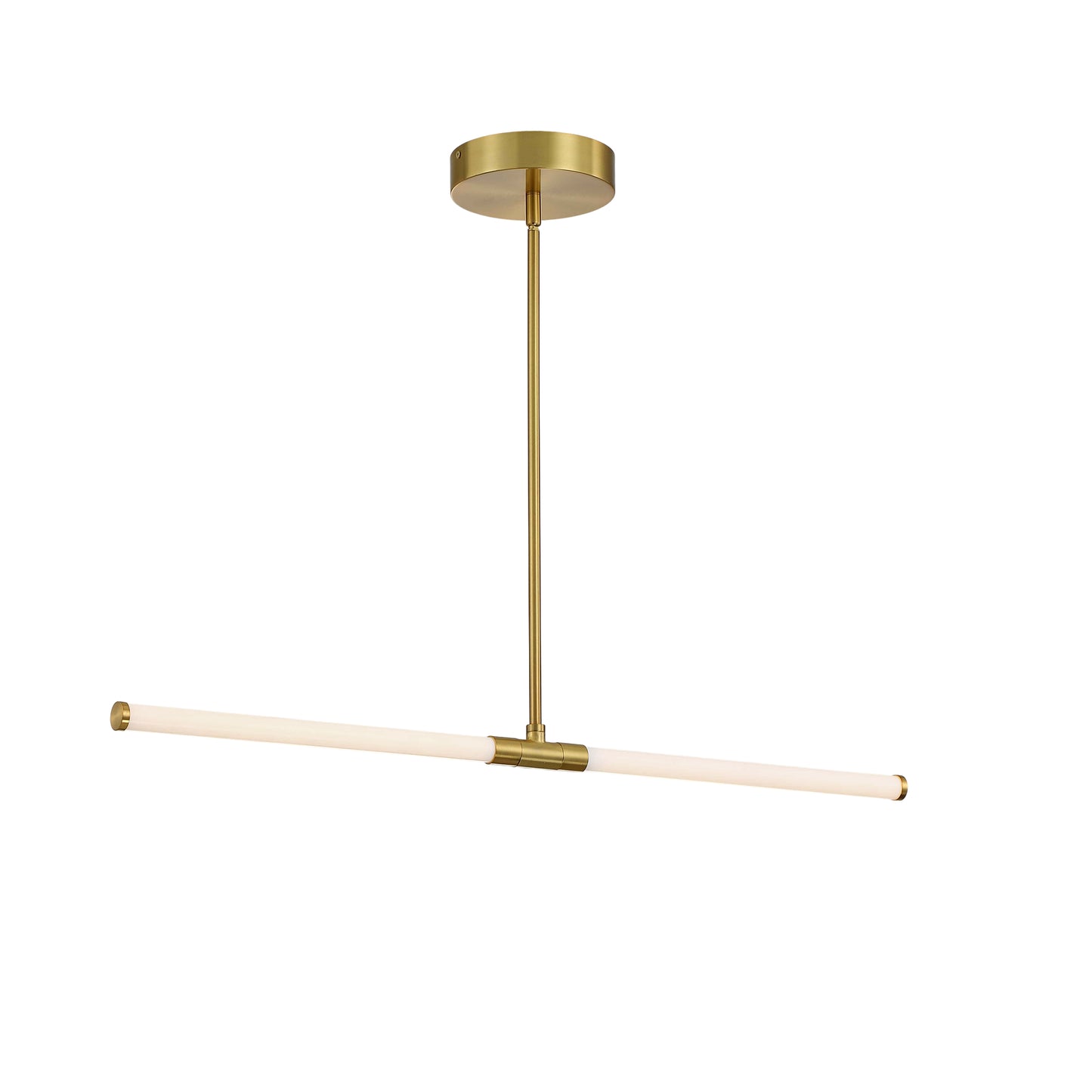 Dainolite 20W Horizontal Pendant Aged Brass with White Acrylic Diffusers