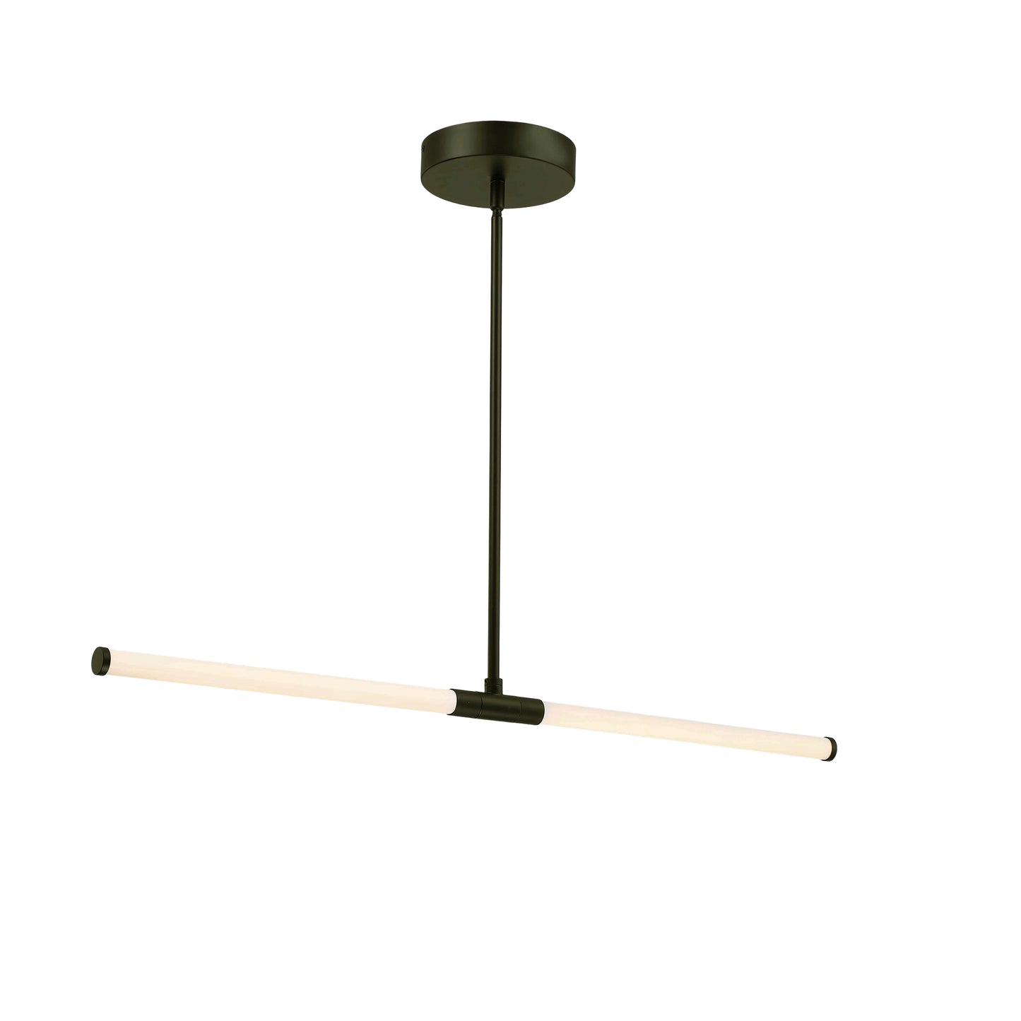 Dainolite 20W Horizontal Pendant Matte Black with White Acrylic Diffusers