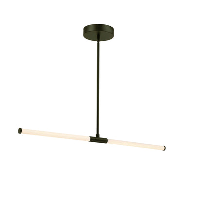 Dainolite 20W Horizontal Pendant Matte Black with White Acrylic Diffusers