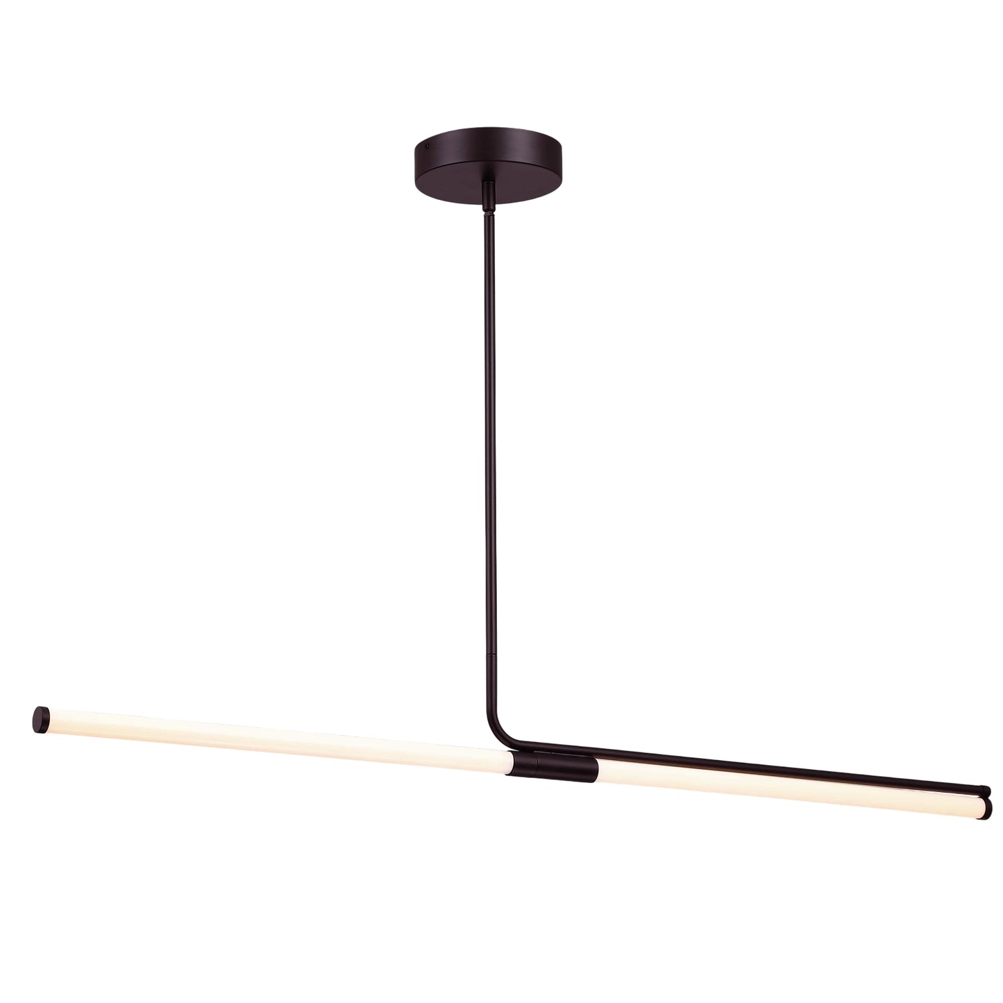 Dainolite 24W Horizontal Pendant, Matte Black w/ White Acrylic Diffuser
