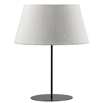 Dainolite 1 Light Incandescent Matte Black Table Lamp with Boucle Fabric Shade