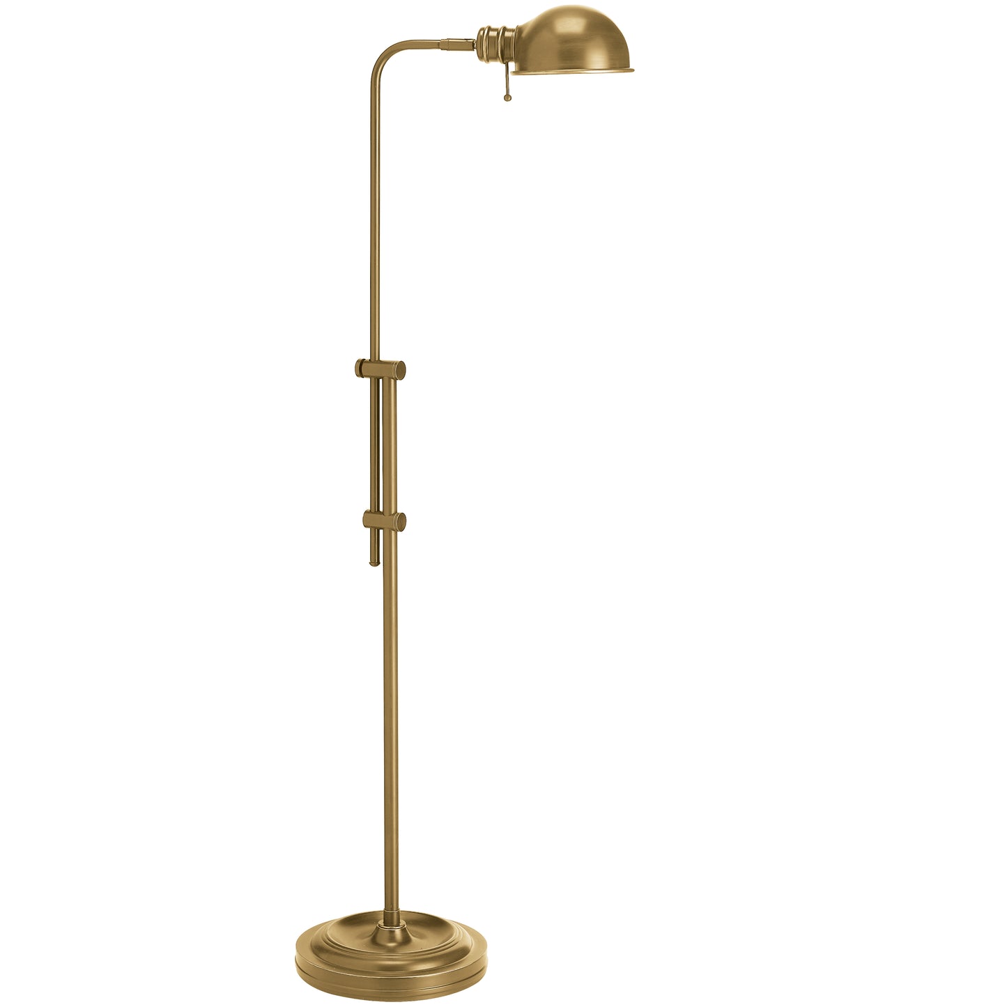 Dainolite DM1958F-AGB 1 Light Incandescent Adjustable Pharmacy Floor Lamp, Aged Brass