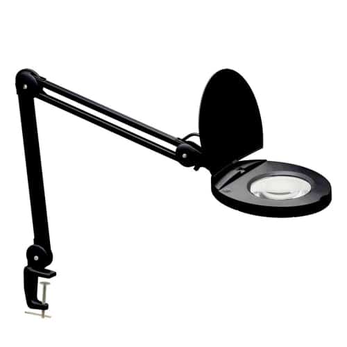 Dainolite DMLED10-A-5D-BK 8W LED Magnifier Lamp, Black Finish