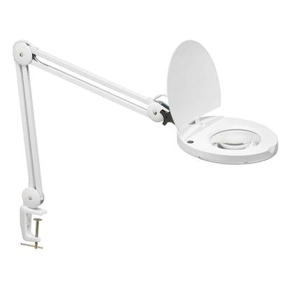 Dainolite 8W LED Magnifier Lamp, White Finish